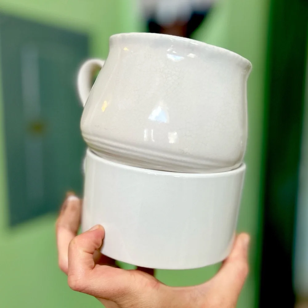 Vintage Rustic Retro Chicken & Tomato Soup Cottagecore Mug Bowl Set of 2 - Picture 5 of 8